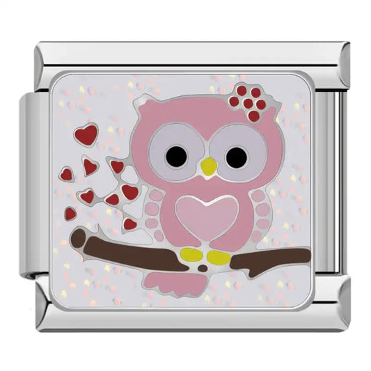 'Pink Owl' Charm