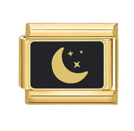 'Moon & Stars' Gold Charm