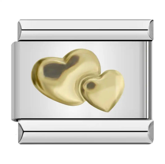 'Golden Hearts' Charm