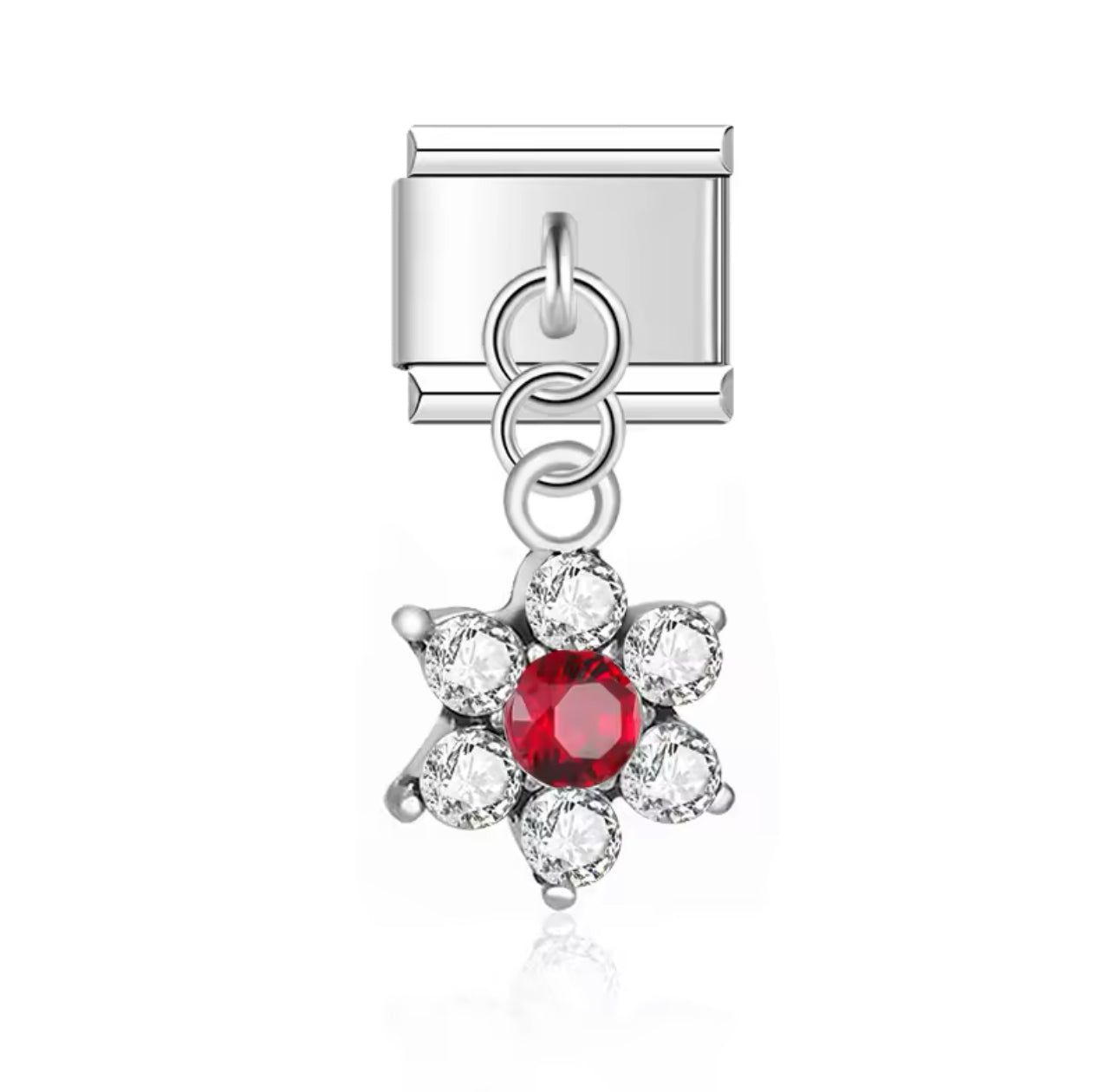 'Crystal Flower' Charm Colgante