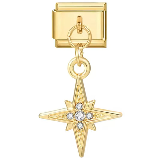 'Star' Gold Charm Colgante